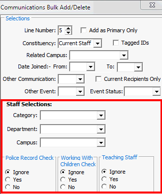 Communications Bulk Add Delete (Current Staff highlighted, cut down)
