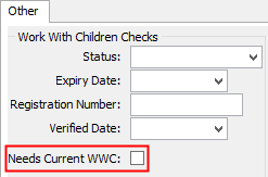 Community maintenance - Other tab (Needs WWC check, cut-down)