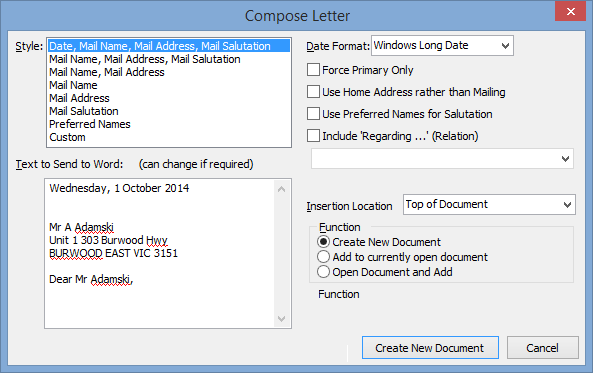 Compose Letter