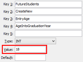 Configuration File Maintenance (AgeIntoGraduationYear)