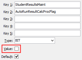 Configuration File Maintenance (AutoRunResultCalcProcFlag)