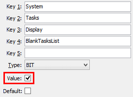 Configuration File Maintenance (BlankTasksList)