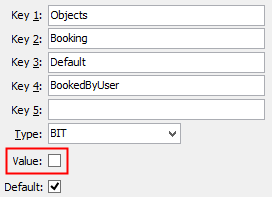 Configuration File Maintenance (BookedByUser)