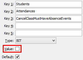 Configuration File Maintenance (CancelClassMustHaveAbsenceEvents)