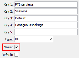 Configuration File Maintenance (ContiguousBookingsf)