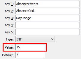 Configuration File Maintenance (DayRange)