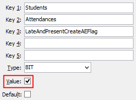Configuration File Maintenance (LateAndPresentCreateAEFlag)