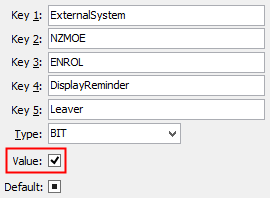 Configuration File Maintenance (Leavers configuration setting)