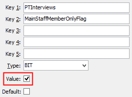 Configuration File Maintenance (MainStaffMemberOnlyFlag)