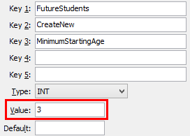 Configuration File Maintenance (MinimumStartingAge)
