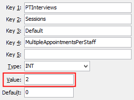 Configuration File Maintenance (MultipleAppointmentsPerStaff)