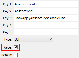 Configuration File Maintenance (ShowApplyAbsenceTypeAlwaysFlag)