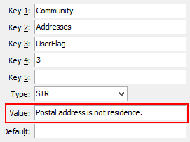 Configuration File Maintenance - AddressesUserFlags