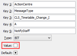 Configuration File Maintenance - CLS-_Timetable_Changes_IA configuration setting