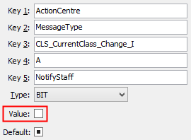 Configuration File Maintenance - CLS_CurrentClass_Change_I configuration setting