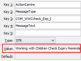 Configuration file maintenance - COM_WWCcheck_Exp_I configuration setting
