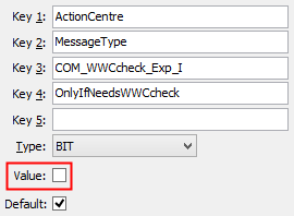 Configuration file maintenance - COM WWCcheck_Exp_I OnlyIfNeedsWWCcheck configuration setting