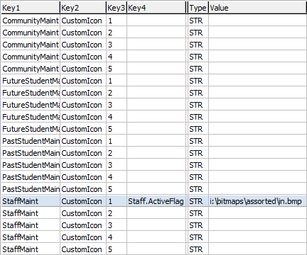 Configuration File Maintenance - Custom Icons