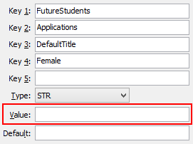 Configuration file maintenance - DefaultTitleFemale