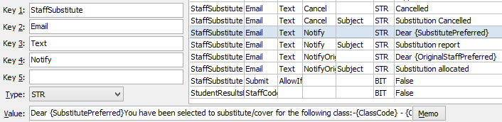 configuration file maintenance - example of memo usage 1