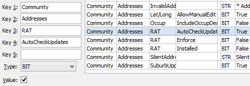 configuration file maintenance - example of true bit value