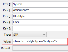 Configuration file maintenance - HtmlStyleEmail configuration setting