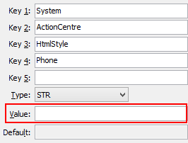 Configuration file maintenance - HtmlStylePhone configuration setting