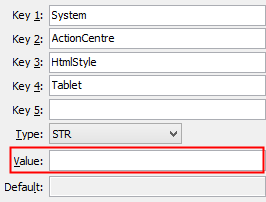 Configuration file maintenance - HtmlStyleTablet configuration setting