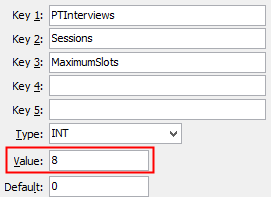 Configuration File Maintenance - MaximumSlots setting (Value cutdown)