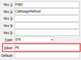 Configuration File Maintenance - PABX CallAssignMethod configuration setting
