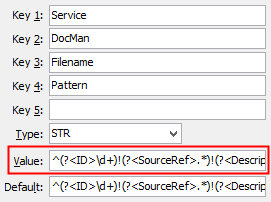 Configuration File Maintenance - Pattern configuration setting