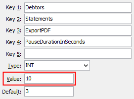 Configuration File Maintenance - Statements,PauseDurationInSeconds