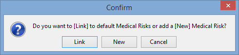Confirm (Adding risk templates)