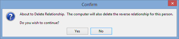 Confirm - Are you sure you wish to unlink contact