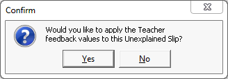 confirm - would you like to apply the teacher feedback