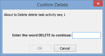 Confirm Delete - About to delete task
