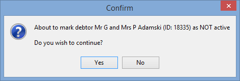 Confirm Mark as NOT active window