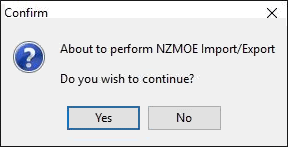 Confirm window (Validating data for roll returns)