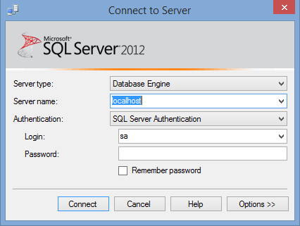 Connect to Server window