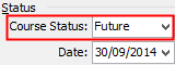 Course Details Maintenance - Enrolment tab (Course Status)