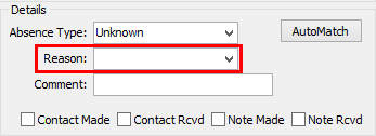 Create Absence Event (Details area)