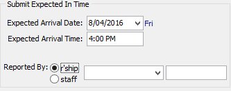 Create Absence Event (expected in, submit expected in time)