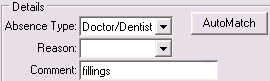 Create Absence Event - Absence slips (Details area)