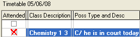 Create Absence Event - Absence slips (Timetable area)