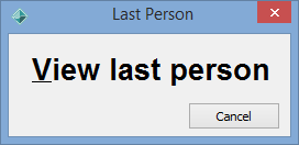 Create Absence Event window - Auto Sign In (second screen, view last person, cutdown)