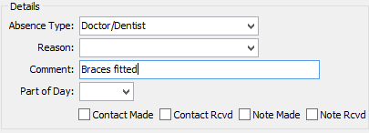 Create Absence Event - Expected Out (populated, 3)