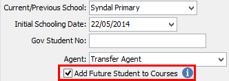 Create New Future Student - Enrol Details (cut down)