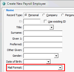 Create New Payroll Employee (Name, personal, cut down for v64)