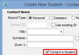 Create New Student - Contact Name (cut down)