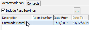Current Student Maintenance - Accommodation tab - Accommodation sub-tab (double click, cut down)